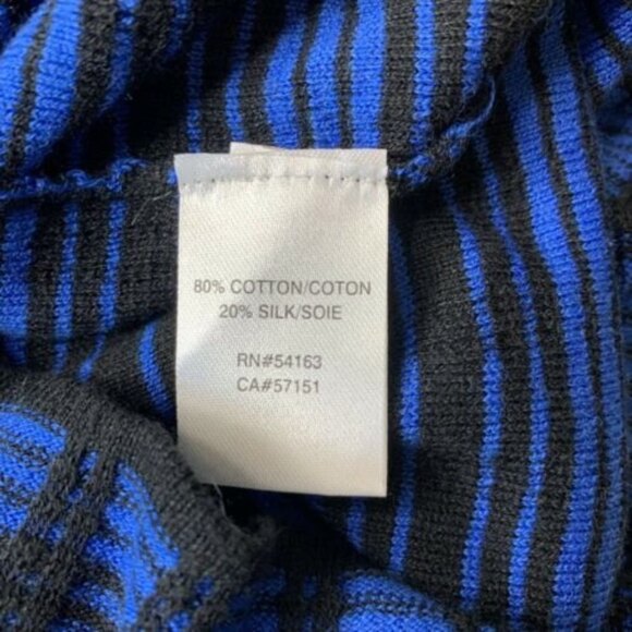 MARC NEW YORK ANDREW MARC Black & Blue Cotton Silk Textured Sleeveless Dress‎ S - Picture 9 of 11